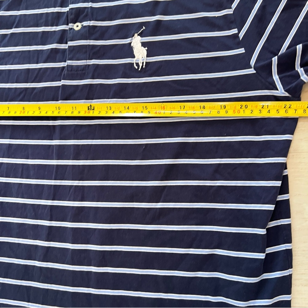 Ralph Lauren Polo Golf Polo Shirt Mens Blue Striped PGA Embroidery - Picture 6 of 9